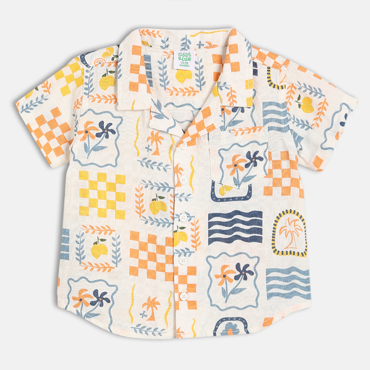 Baby Boys Printed Shirt And Shorts Set Pack Of 2, Multicolour