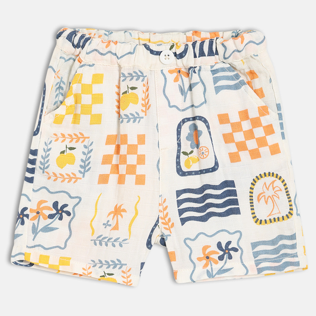 Baby Boys Printed Shirt And Shorts Set Pack Of 2, Multicolour