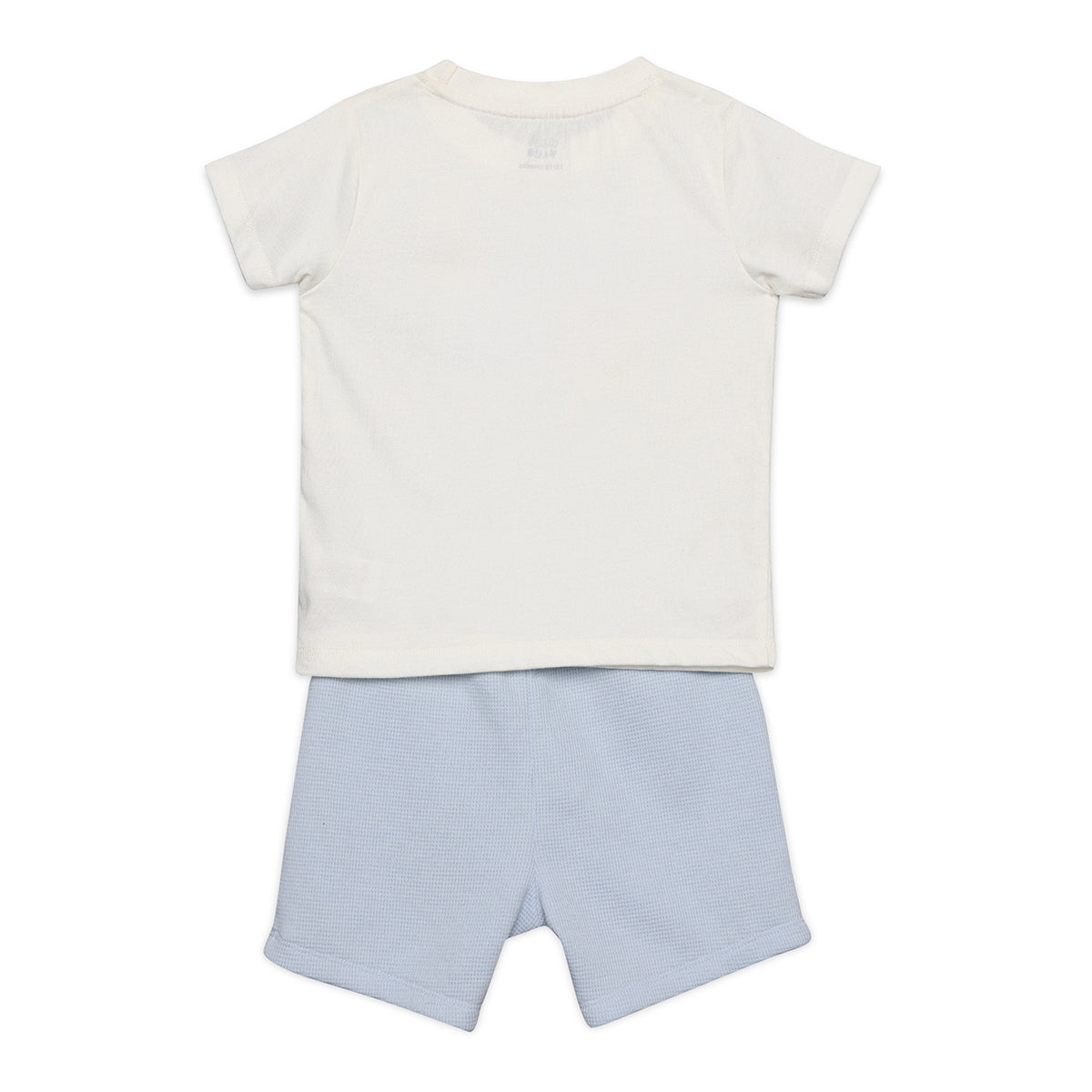 Baby Boys Tiger Print T-shirt and Shorts Set, White and Blue