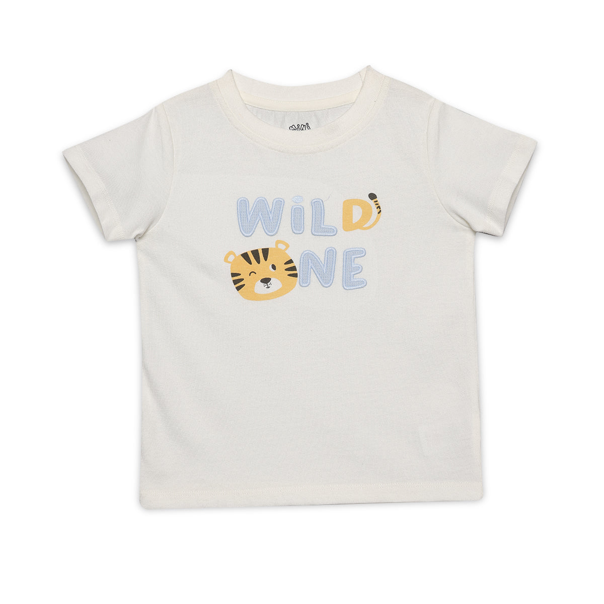 Baby Boys Tiger Print T-shirt and Shorts Set, White and Blue