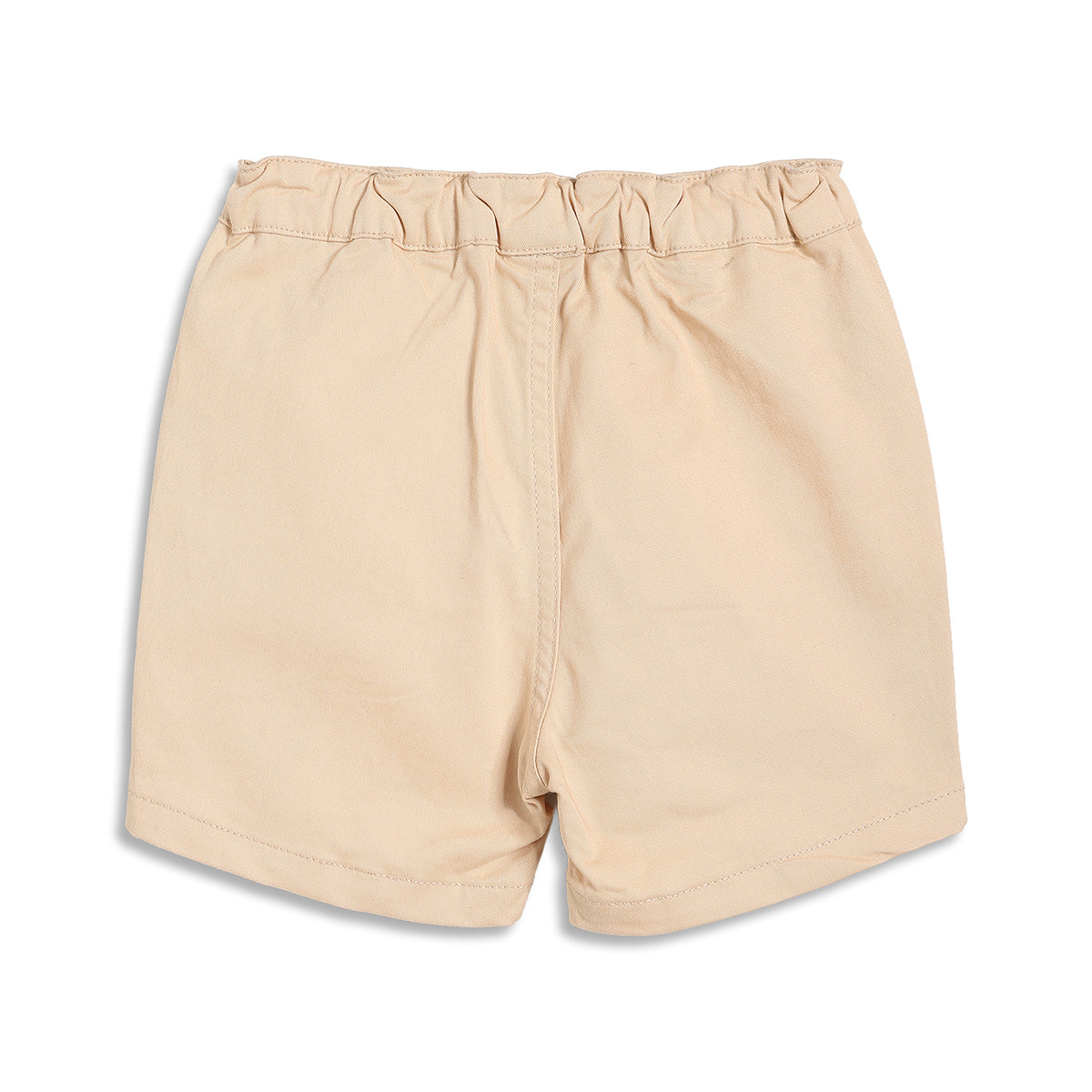 Baby Boys Textured Shirt and Solid Shorts Set, Beige and Cream