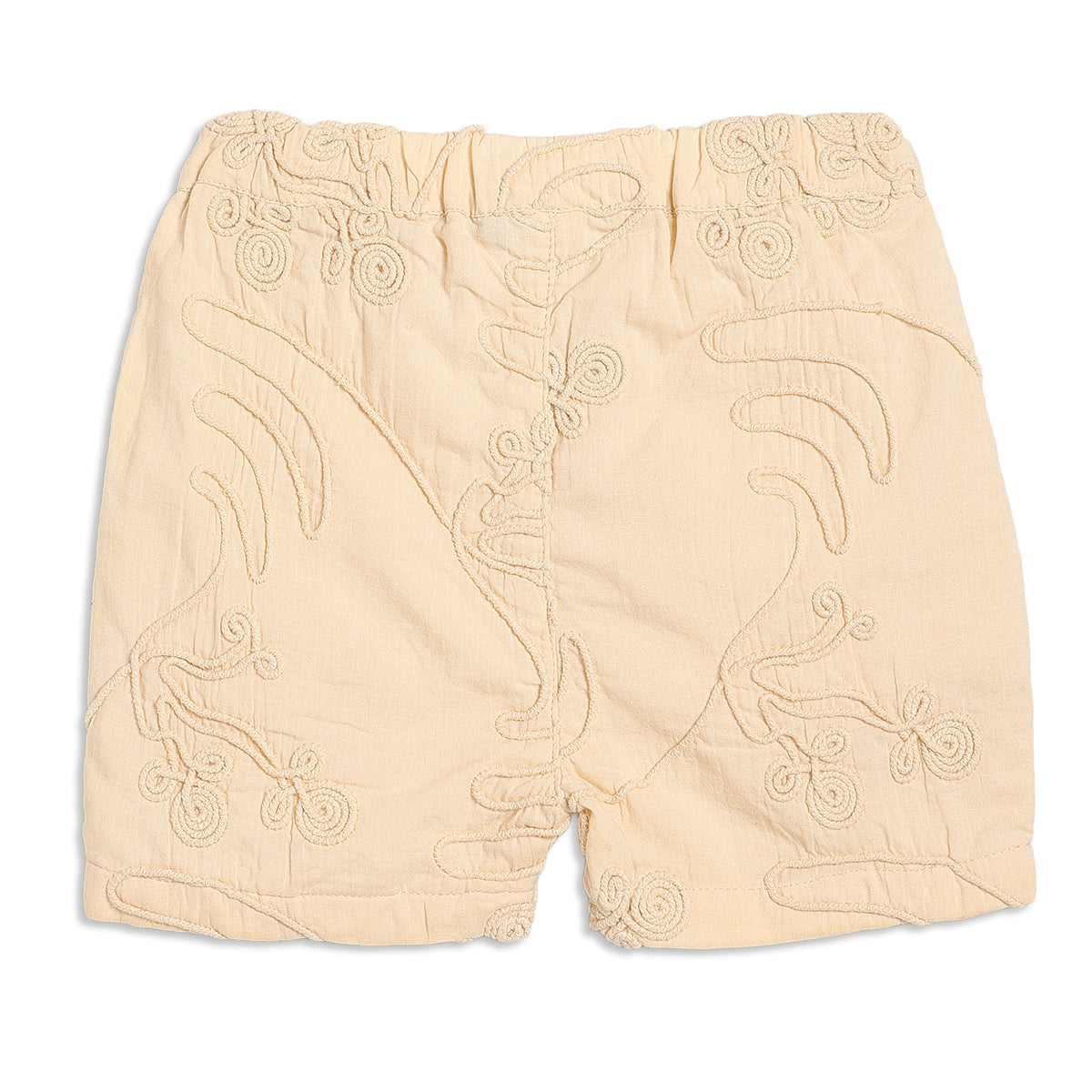Baby Boys Embroidered Swirl Shirt and Shorts Set Pack of 1, Soft Beige