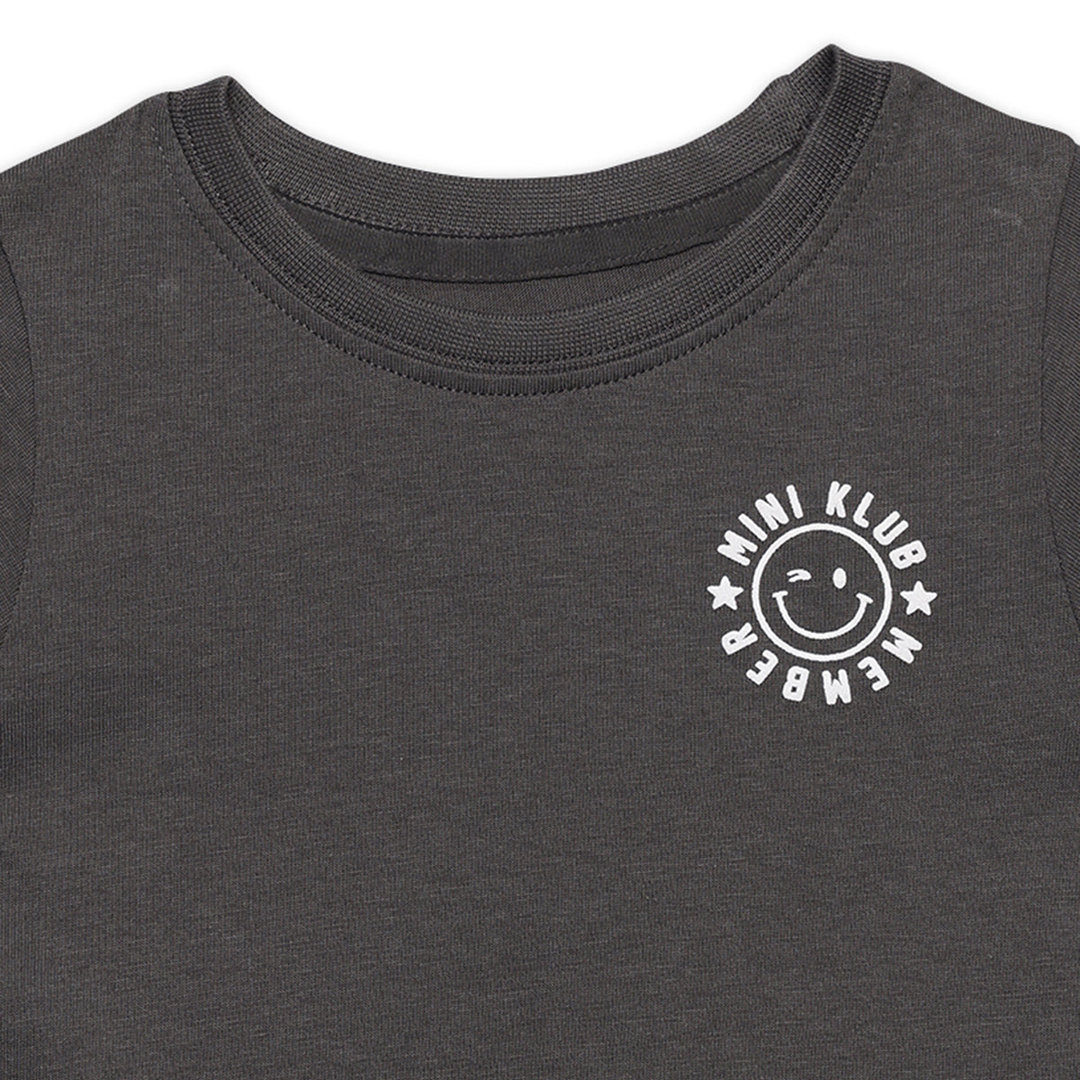 Baby Boys Smiley Logo Top and Checkerboard Shorts Set, Charcoal Black