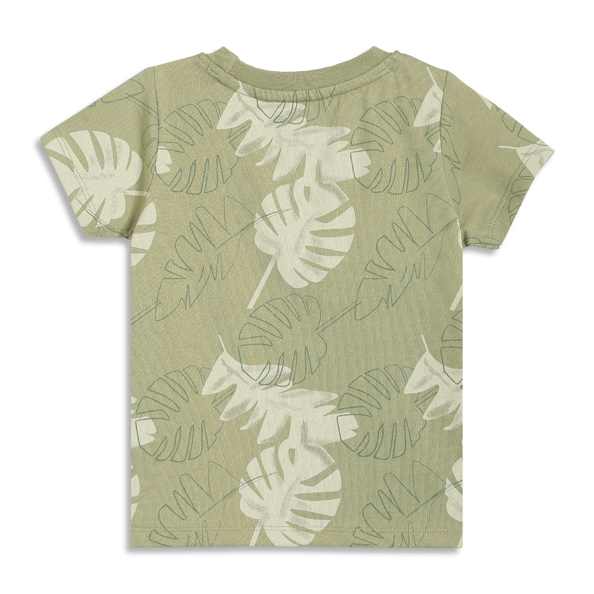 Baby Boys Leaf Print T-Shirt and Shorts Set, Pack of 1, Sage Green