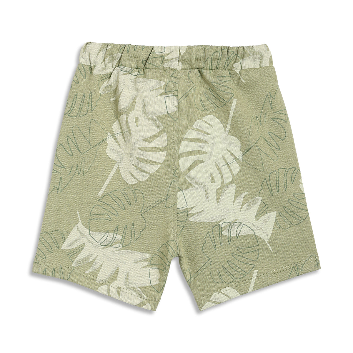 Baby Boys Leaf Print T-Shirt and Shorts Set, Pack of 1, Sage Green