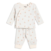 Baby Unisex Teddy Bear Printed T-Shirt And Pants Set, Cream