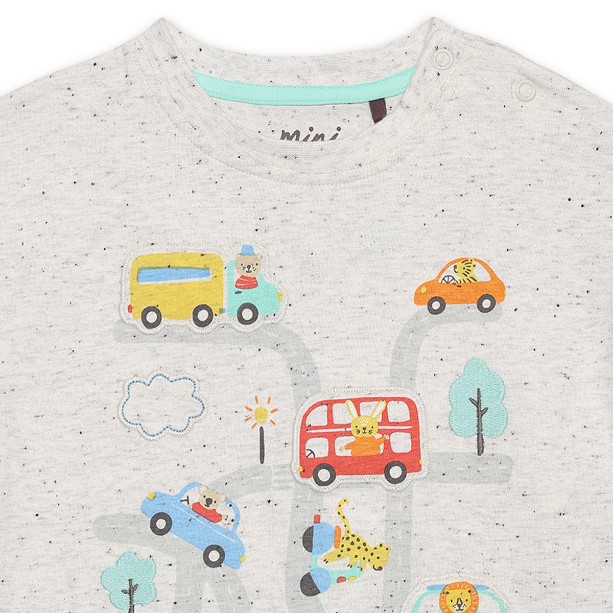 Baby Boys “Explore All Day” Printed T-Shirt, Grey