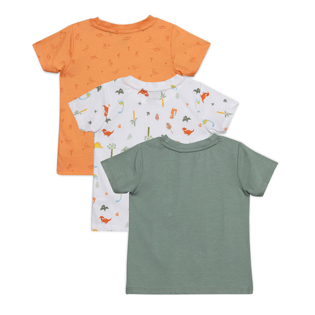 Baby Boys Dinosaur Print T-Shirt Set Pack of 3, Multicolor