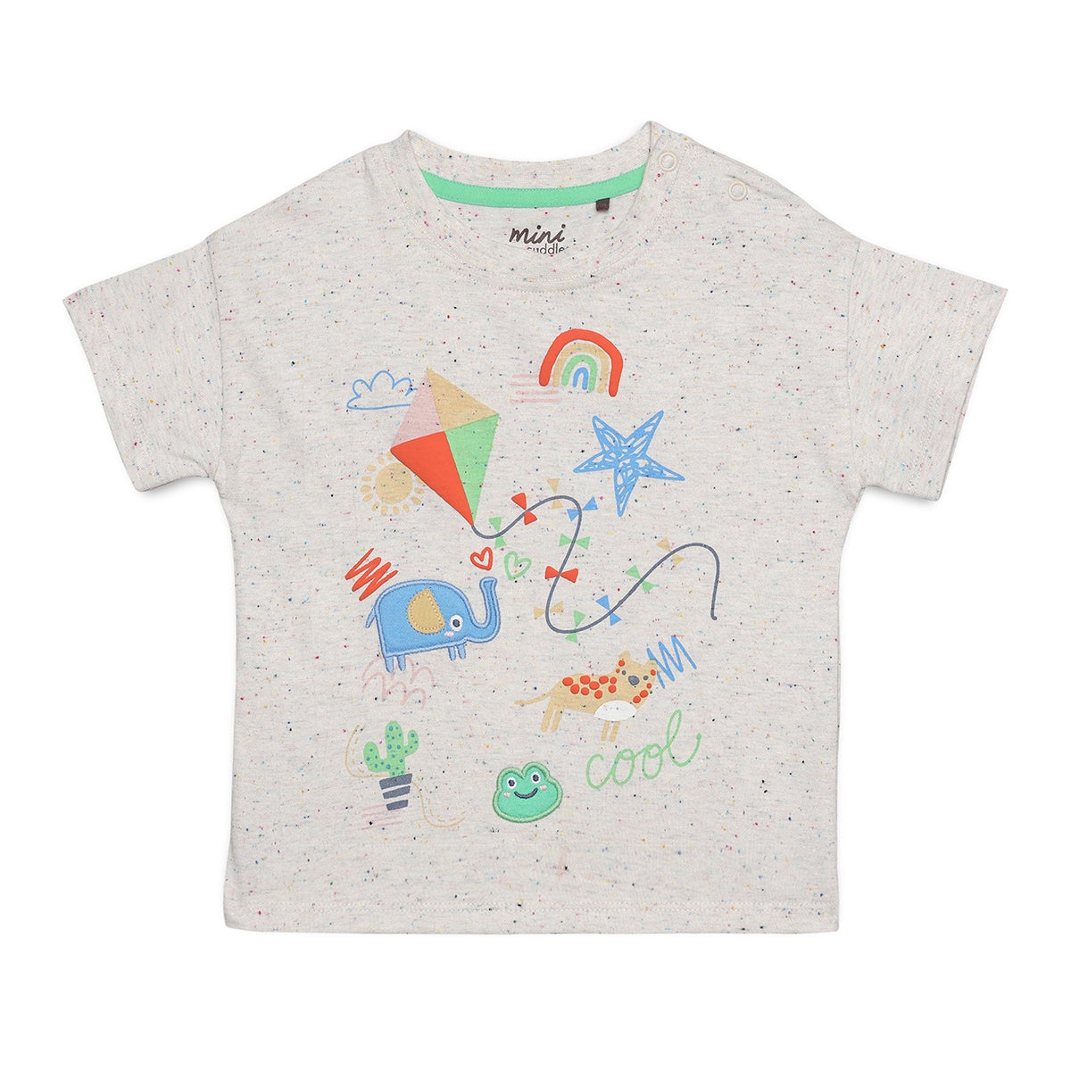 Baby Boys “Cool” Graphic Printed T-Shirt, Grey