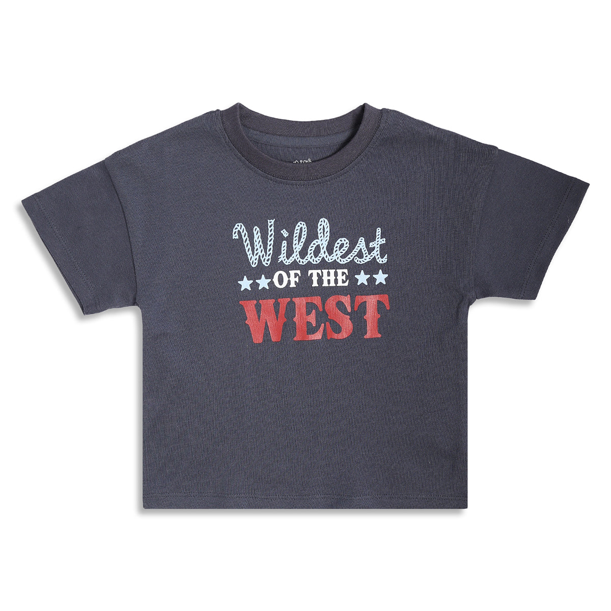 Boys Graphic Print T-Shirt, Charcoal Grey