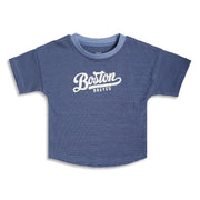 Boys Striped Graphic Print T-Shirt, Blue