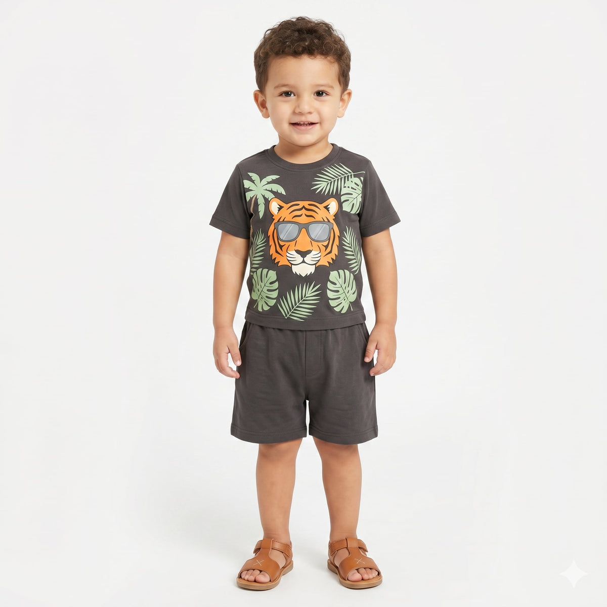 Boys Graphic Print T-Shirt, Black