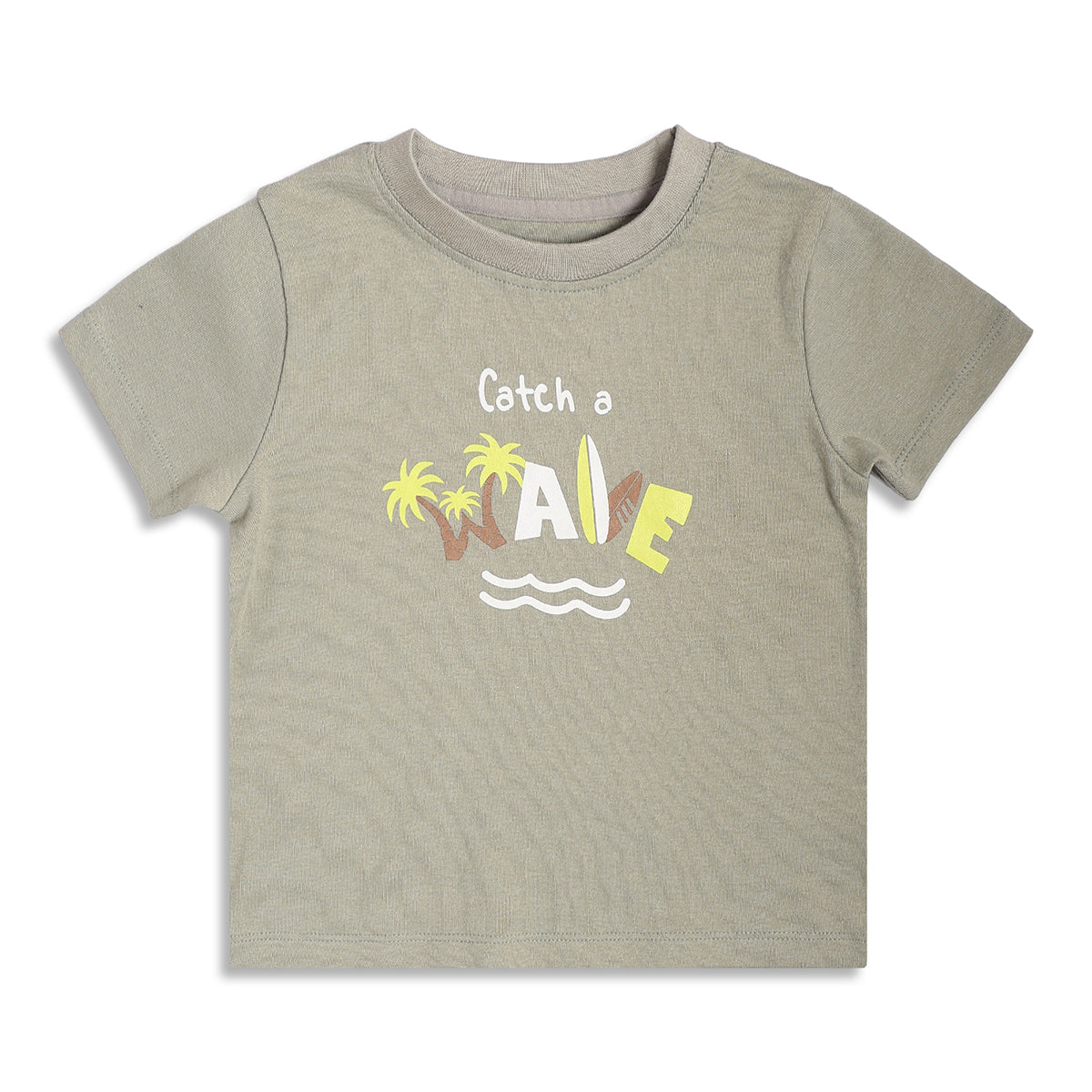 Boys Graphic Print T-Shirt, Sage Green