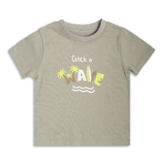 Boys Graphic Print T-Shirt, Sage Green