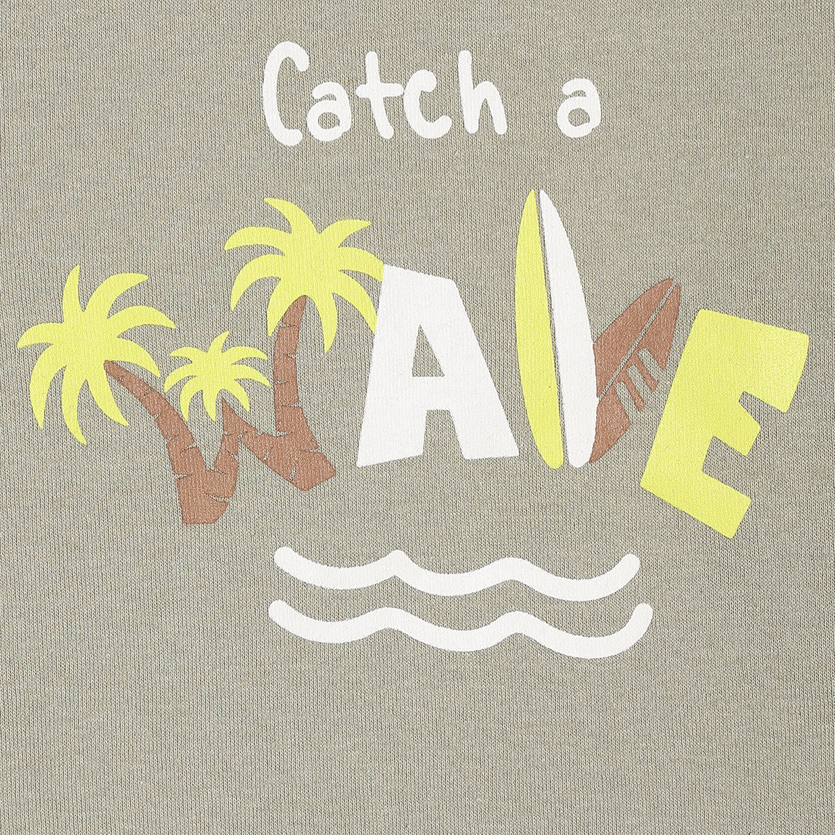 Boys Graphic Print T-Shirt, Sage Green