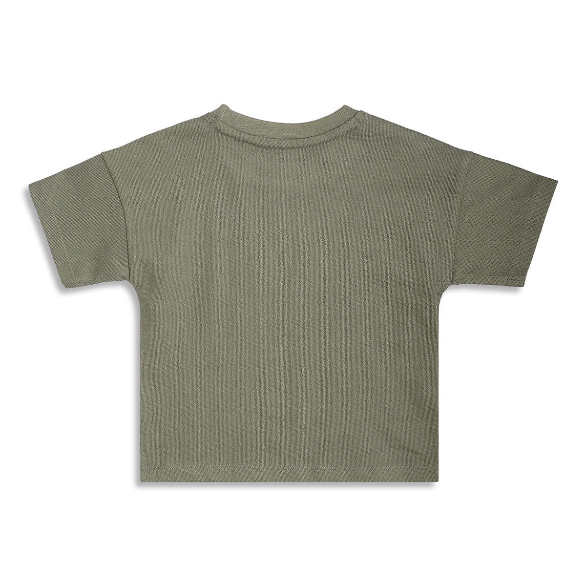 Boys Graphic Print T-Shirt, Olive Green