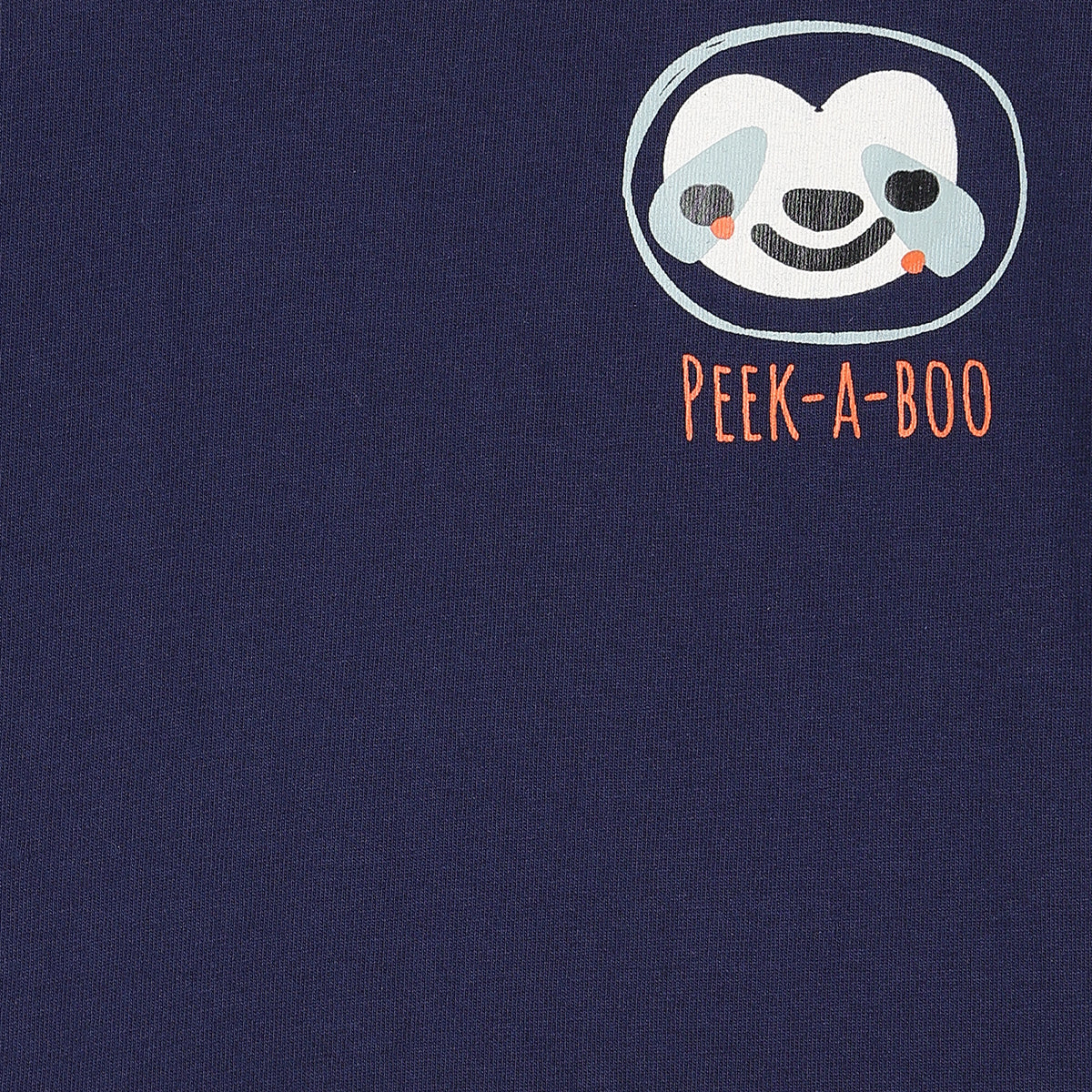 Baby Boys Navy Blue Cotton Printed T-Shirt Regular Fit Casual Wear