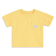 Baby Boys Yellow Cotton Pocket T-Shirt Regular Fit Casual Wear