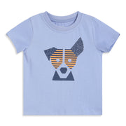 Baby Boys Blue Cotton Printed T-Shirt Regular Fit Casual Wear