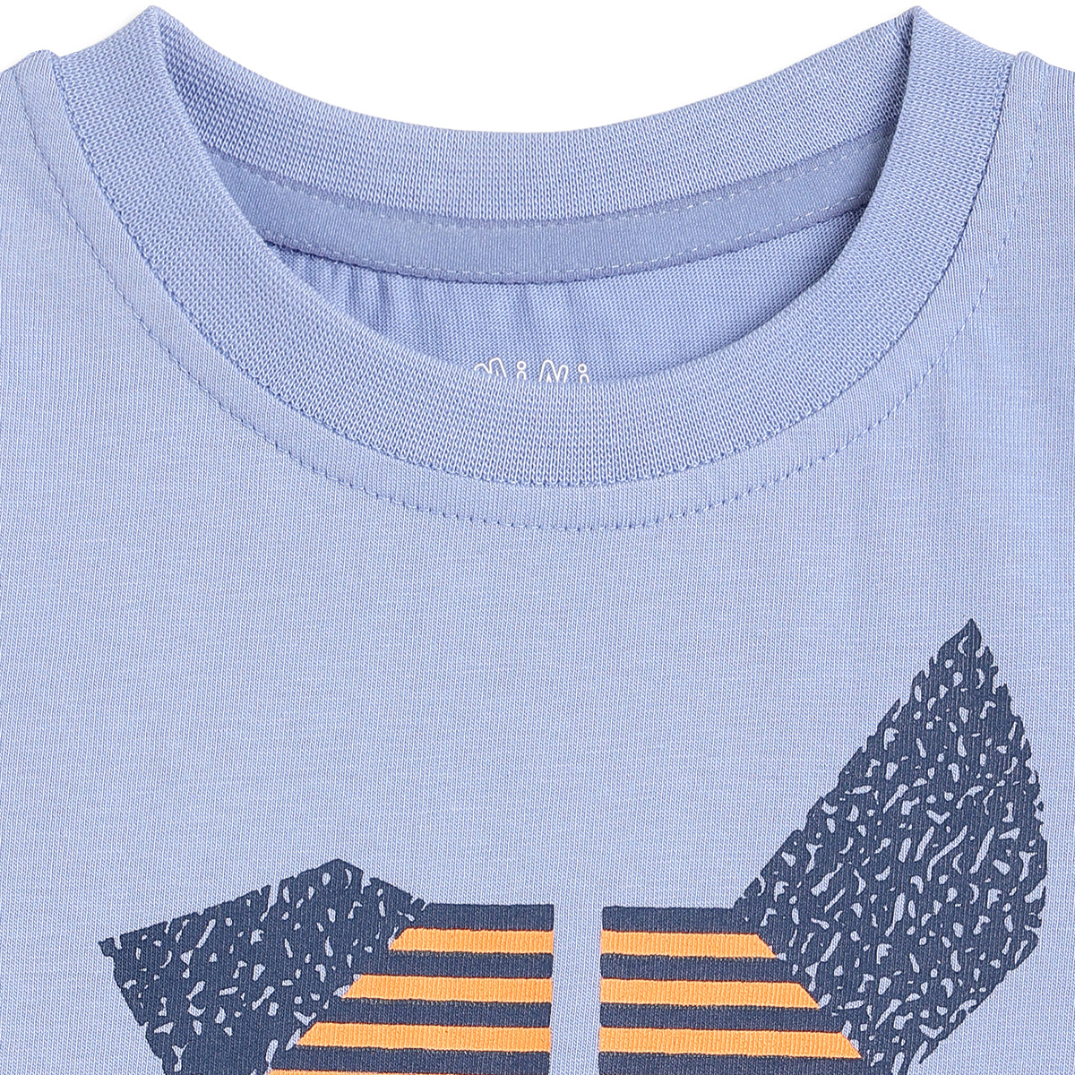 Baby Boys Blue Cotton Printed T-Shirt Regular Fit Casual Wear