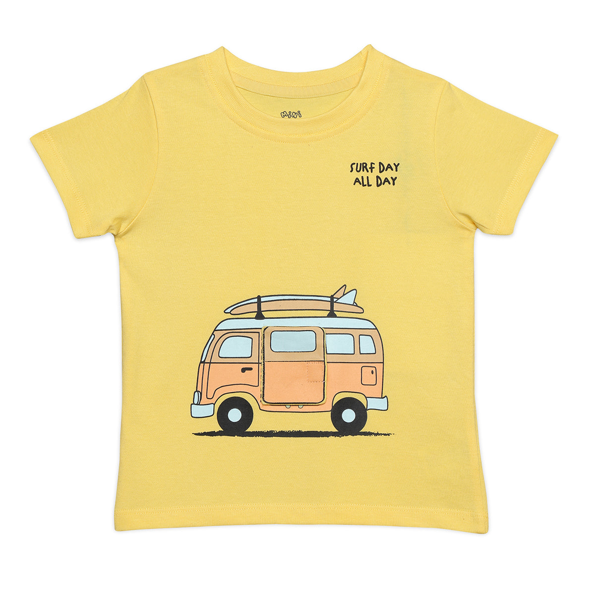 Baby Boys Graphic Print T-Shirt, Yellow