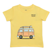 Baby Boys Graphic Print T-Shirt, Yellow