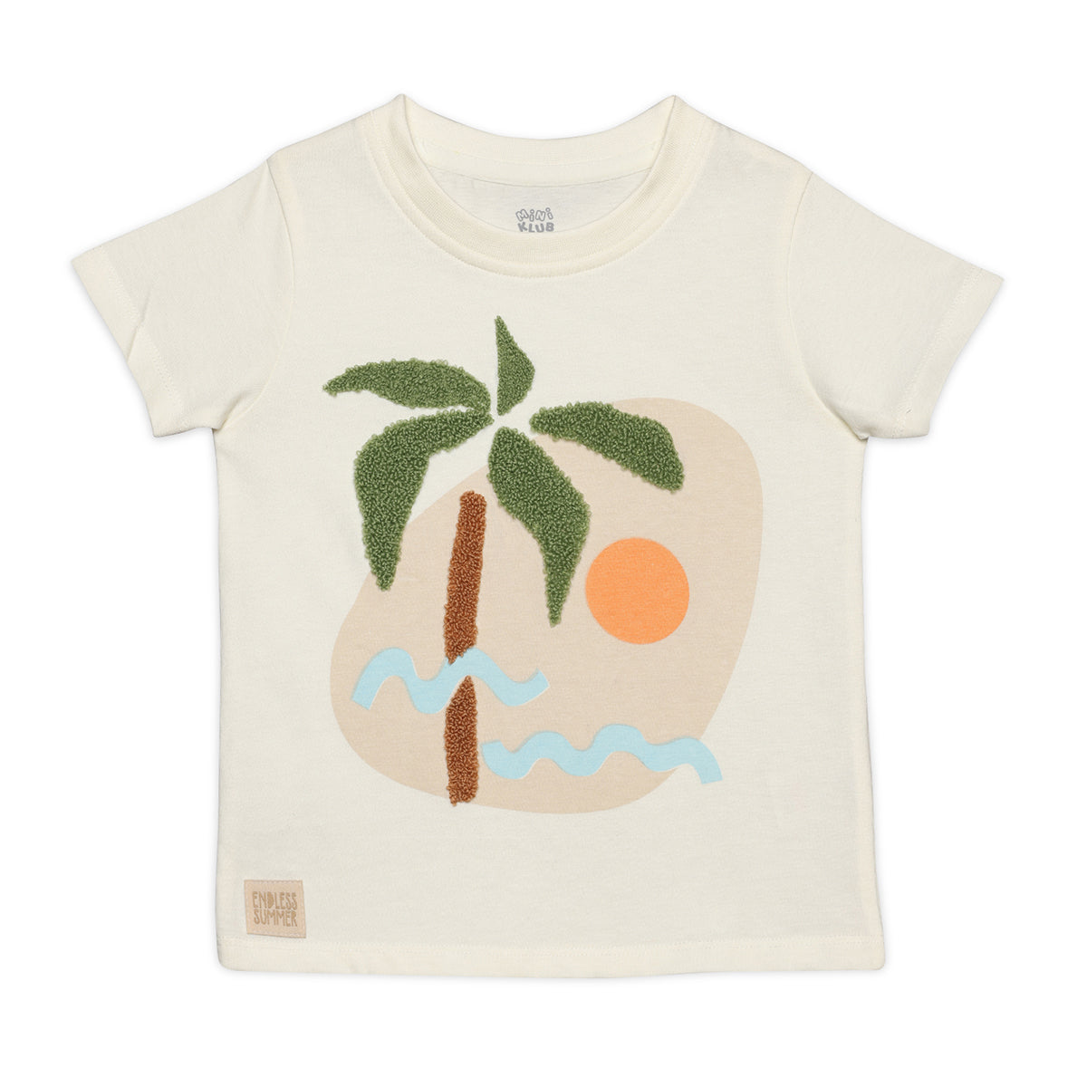 Baby Boys Textured Palm Tree Applique T-Shirt, Cream