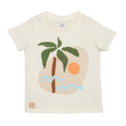 Baby Boys Textured Palm Tree Applique T-Shirt, Cream