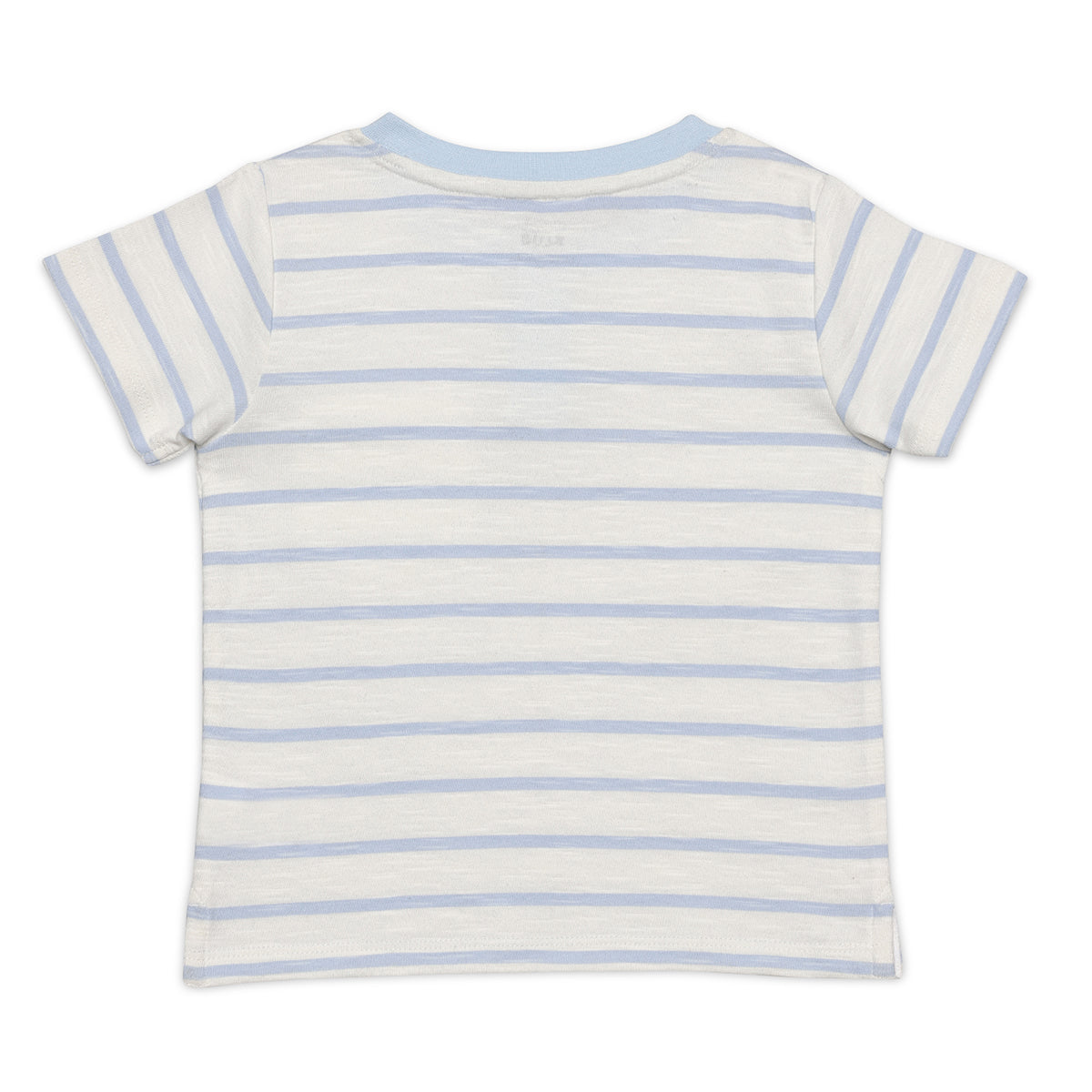 Baby Boys Striped T-shirt, White and Light Blue