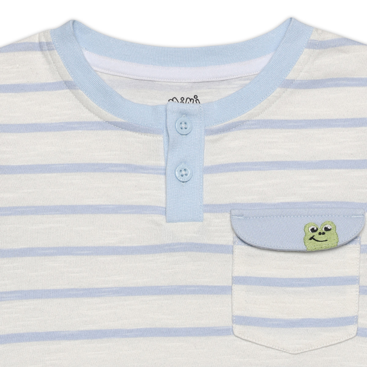 Baby Boys Striped T-shirt, White and Light Blue