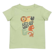 Baby Boys Animal Print T-shirt, Light Green