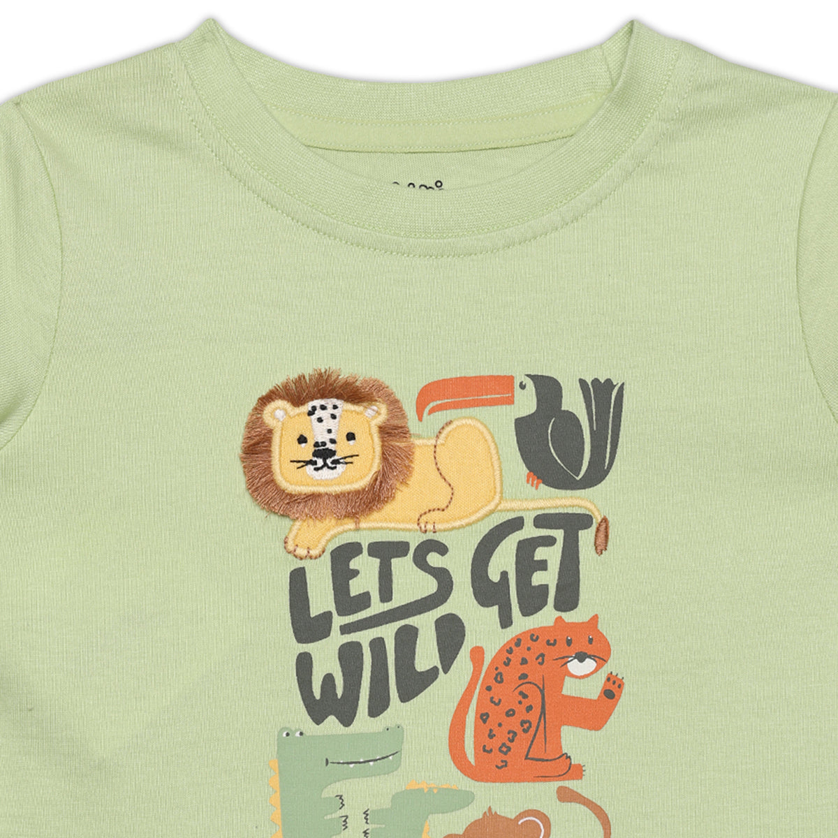Baby Boys Animal Print T-shirt, Light Green
