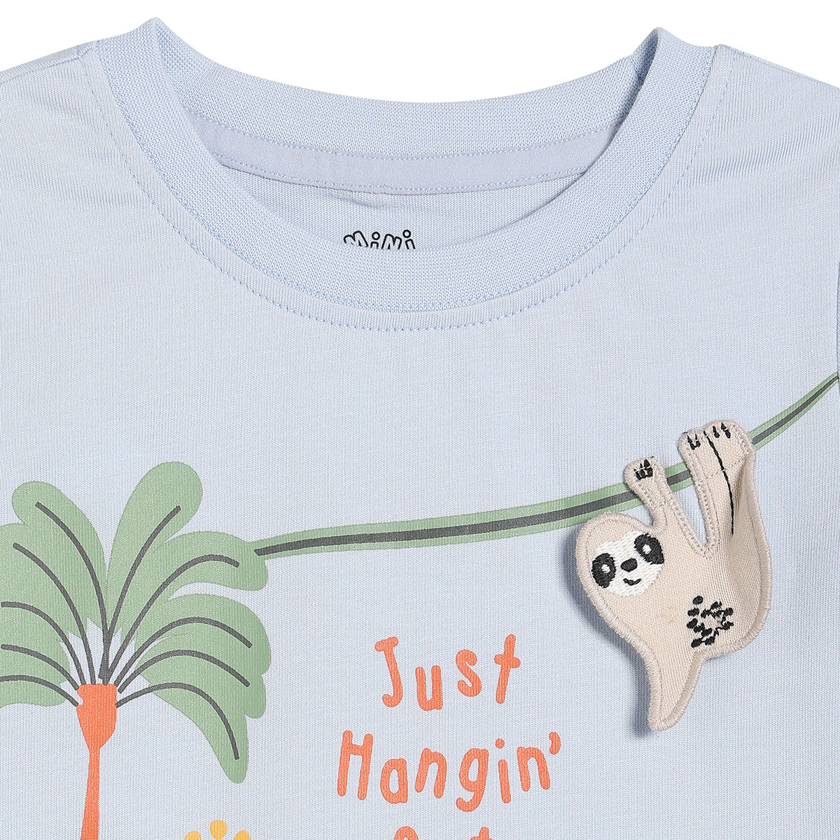 Baby Boys Animal Print T-Shirt, Light Blue