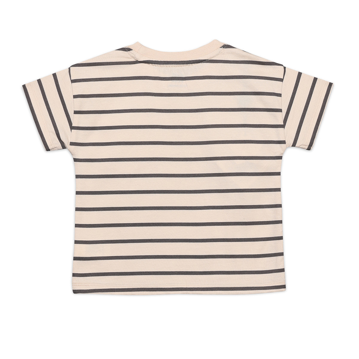 Baby Boys Striped Giraffe Print T-shirt, Beige and Brown