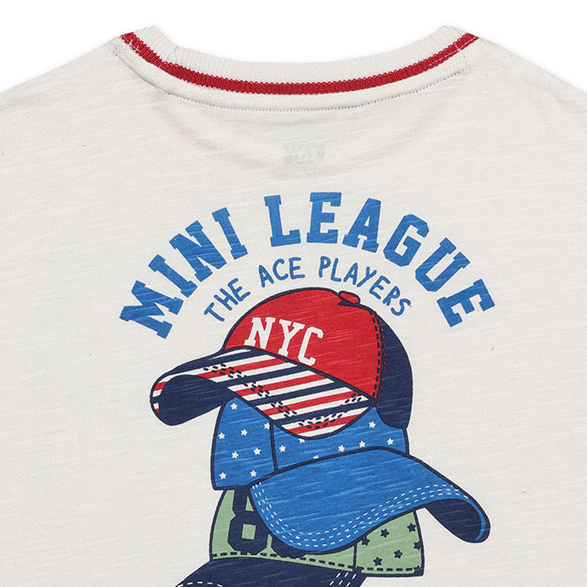 Baby Boys Solid T-shirt with Contrast Detail, White and Red
