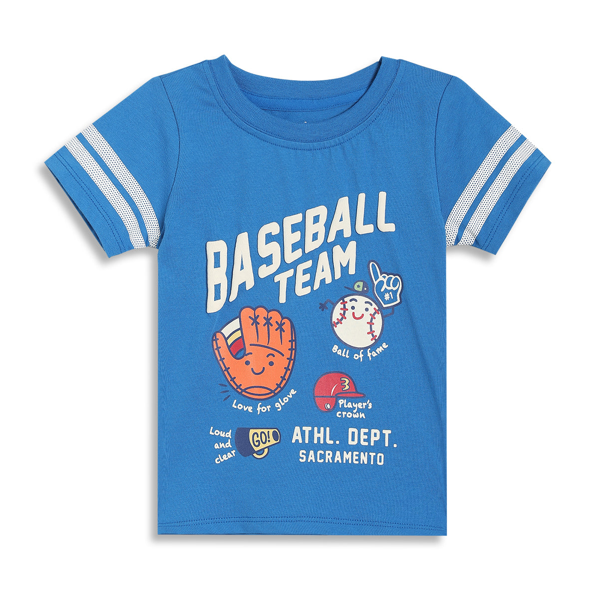 Baby Boys Baseball Print T-Shirt, Blue