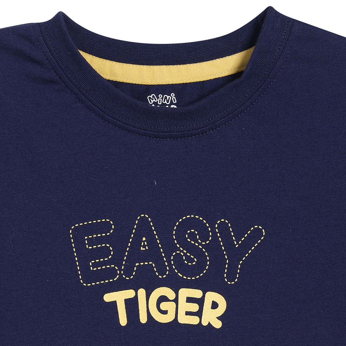 Baby Boys Tiger Print T-Shirt, Navy Blue