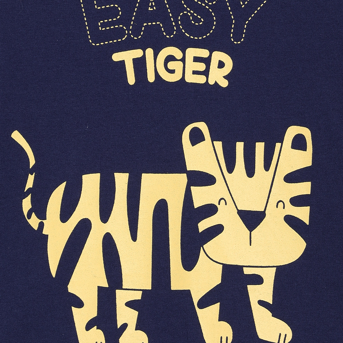 Baby Boys Tiger Print T-Shirt, Navy Blue