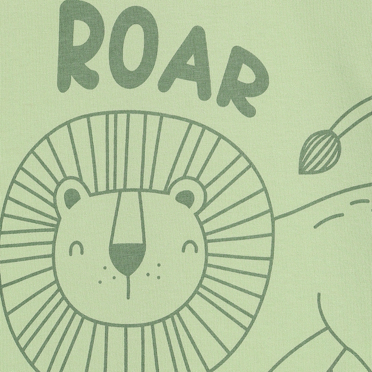 Baby Boys Lion Print T-Shirt, Light Green