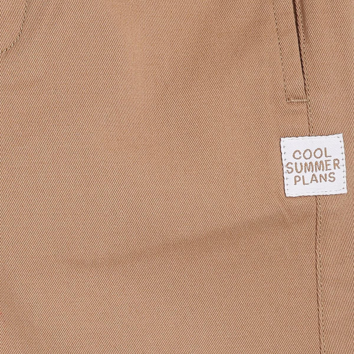Baby Boys Solid Woven Pants, Beige