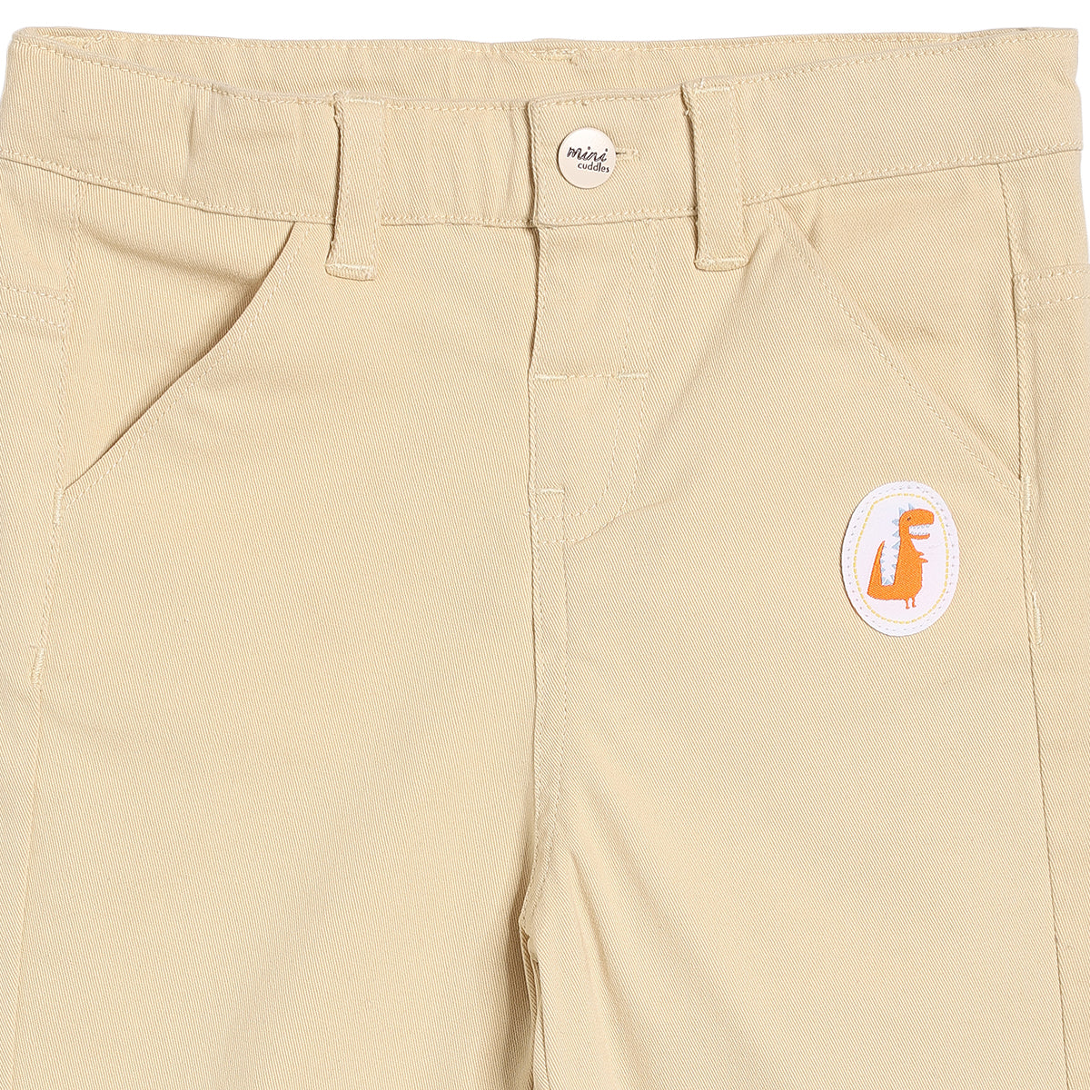 Baby Boys Solid Woven Pants, Beige