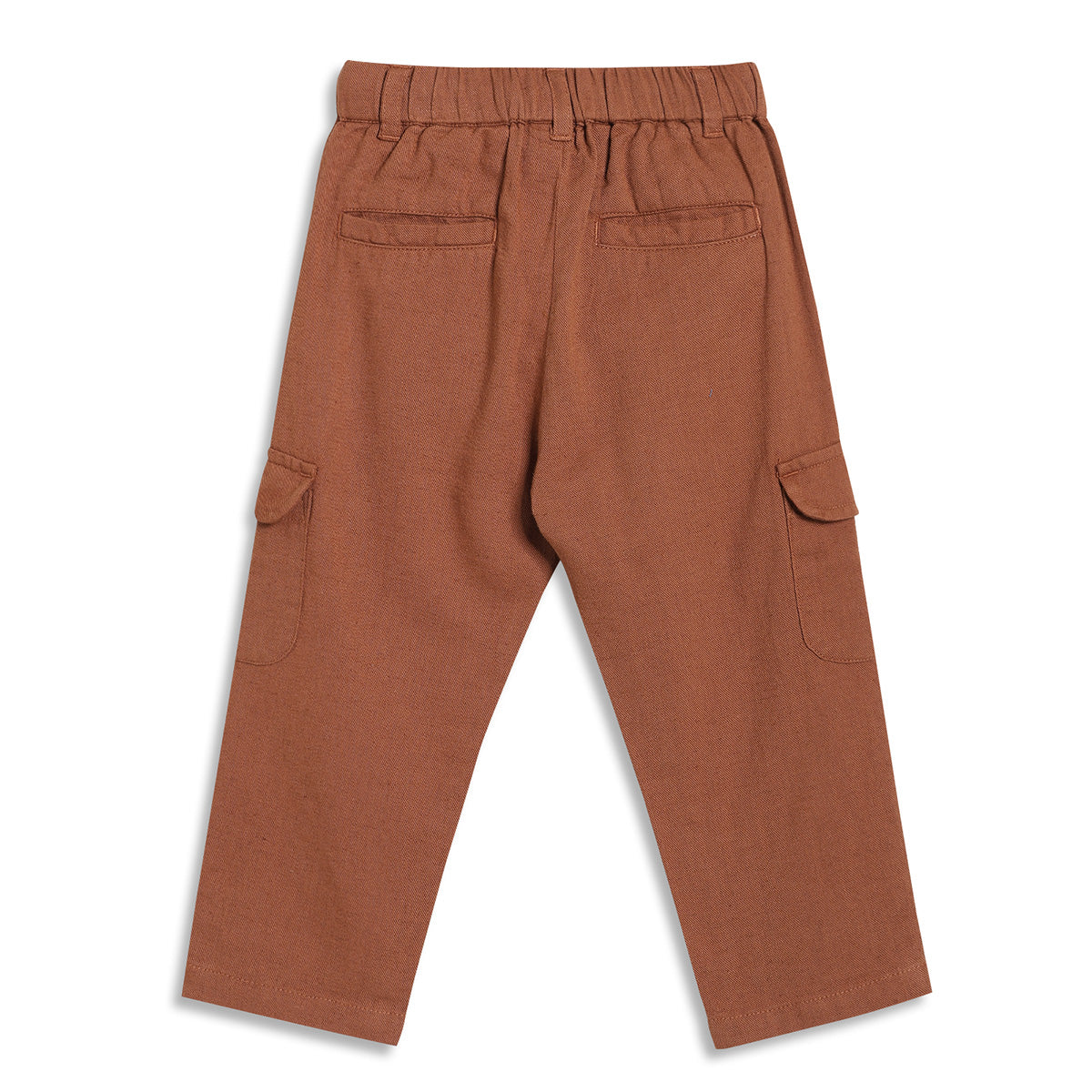 Baby Boys Solid Cargo Pants, Brown