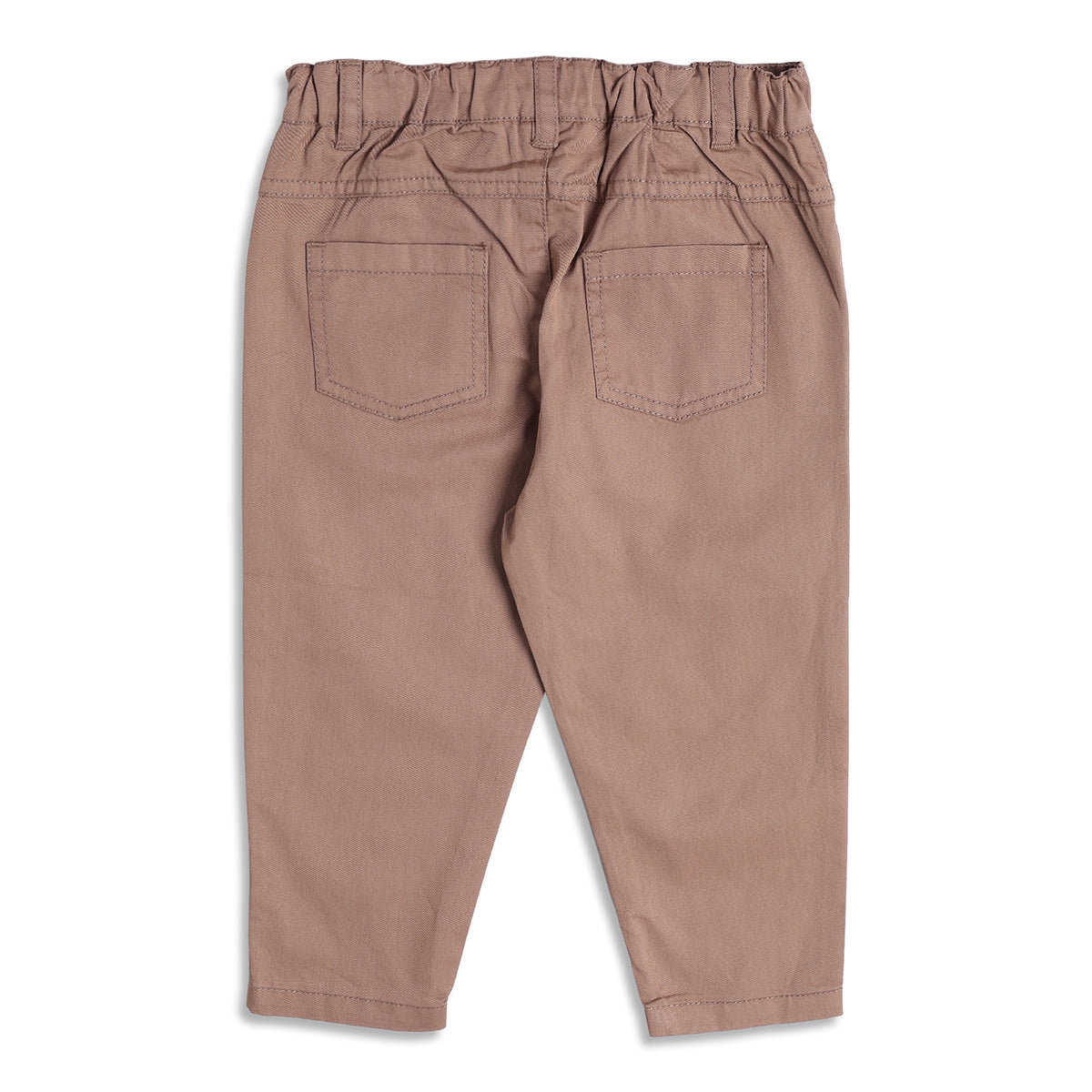 Boys Solid Casual Trousers, Green