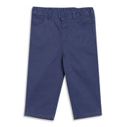 Baby Boys Solid Woven Pants, Navy Blue