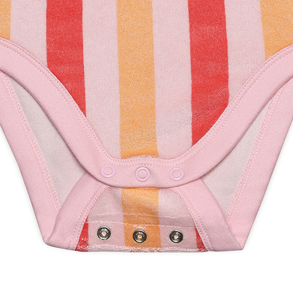 Baby Girls Strawberry Embroidered Striped Bodysuit, Multicolour