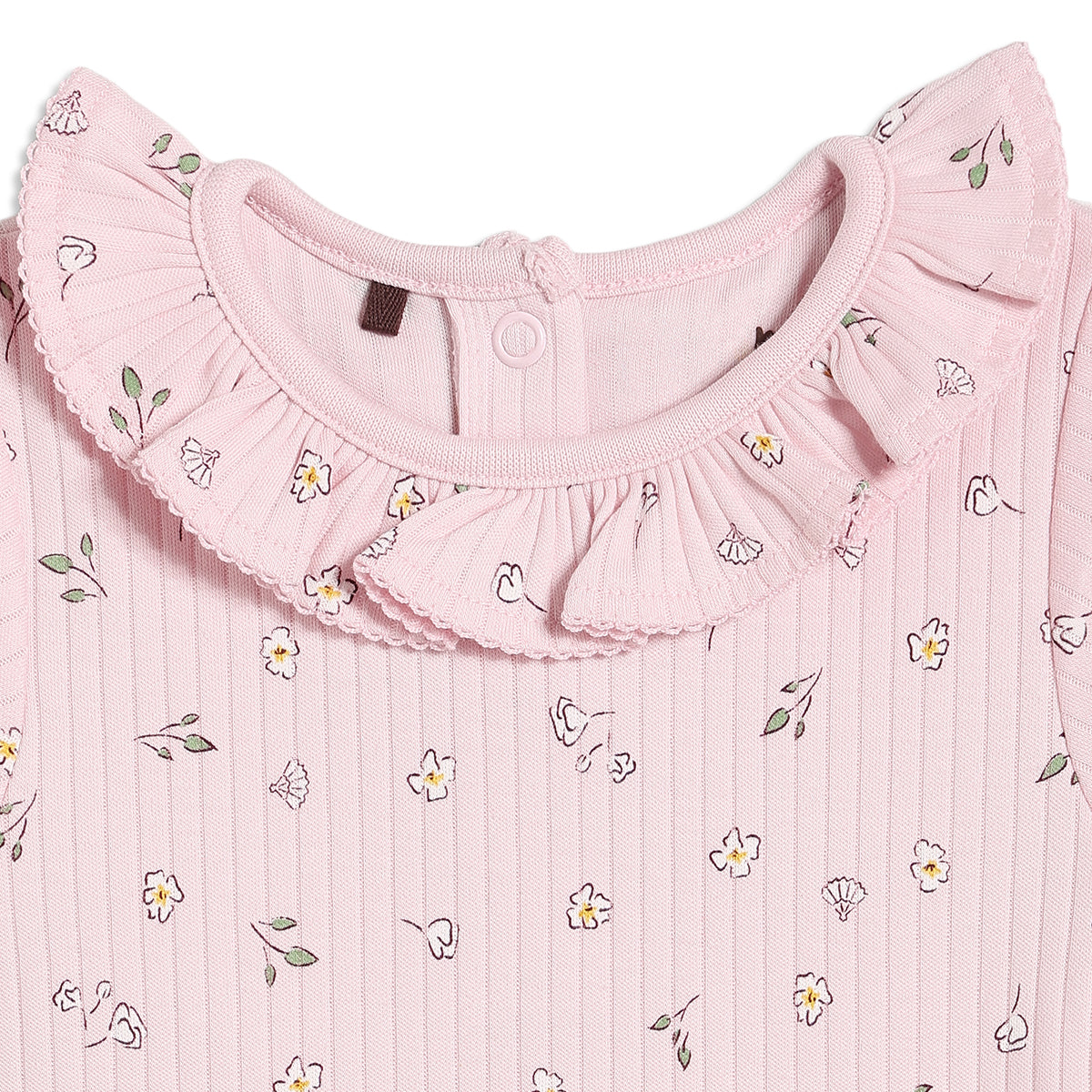 Baby Girls Floral Printed Bodysuits Pack of 3, Pink and Lilac