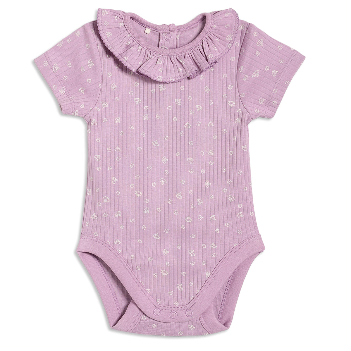 Baby Girls Floral Printed Bodysuits Pack of 3, Pink and Lilac