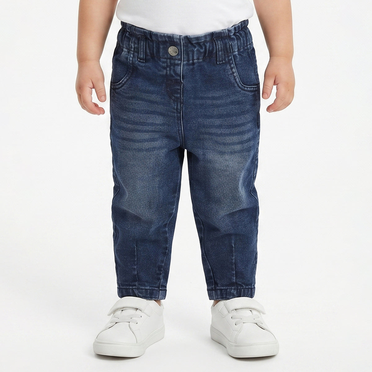 Baby Boys Blue Denim Jeans Regular Fit Casual Denim Pants