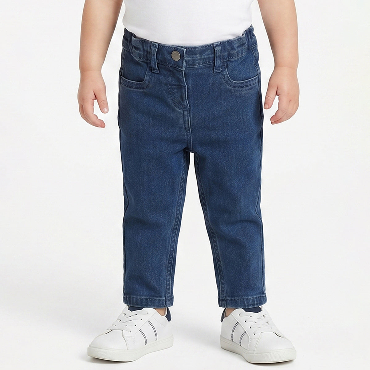 Baby Girls Blue Denim Jeans Regular Fit Casual Bottom Wear