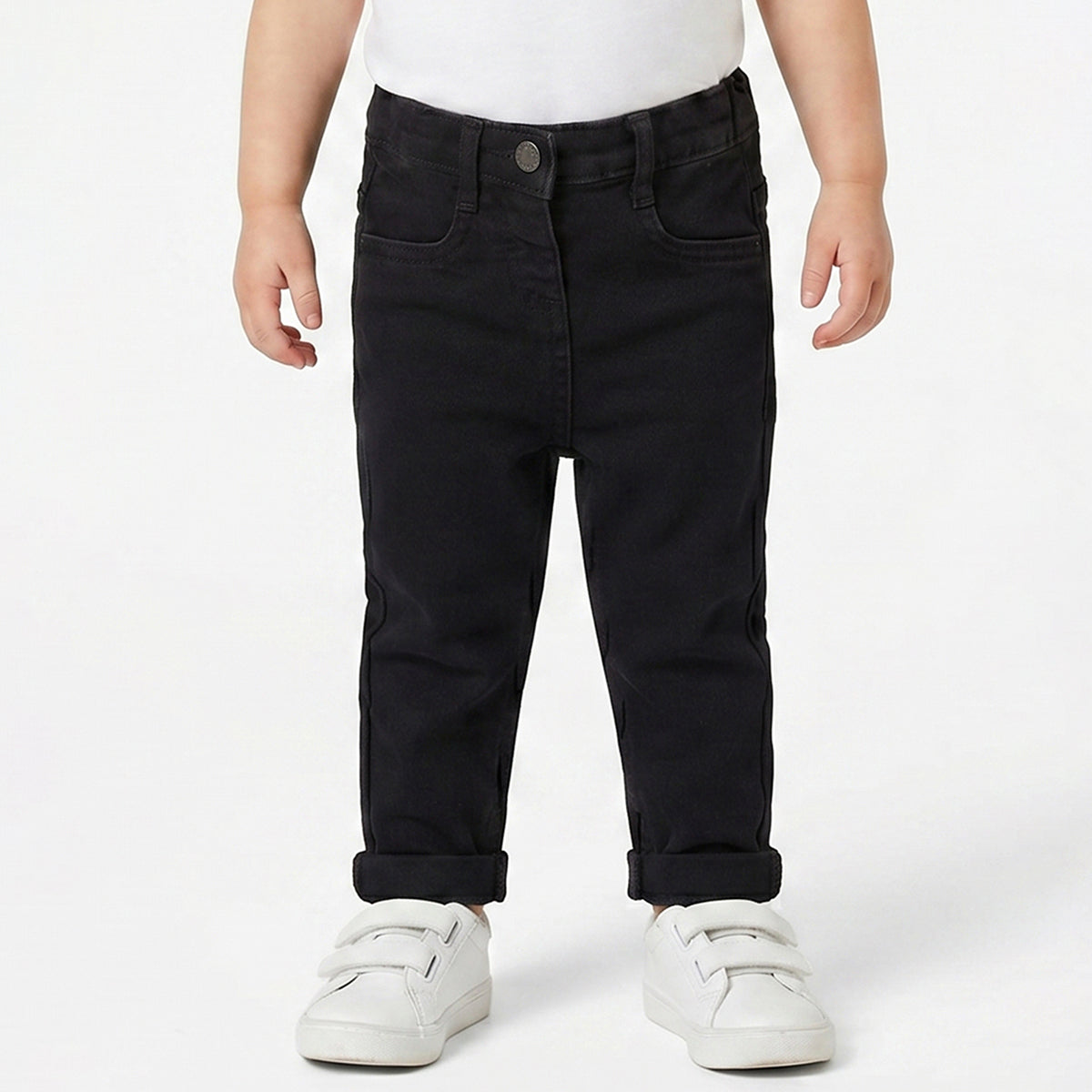 Baby Girls Black Denim Jeans Regular Fit Casual Bottom Wear